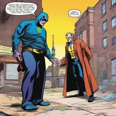 In the comic book series, the villain uses distress as a tactic to seize valuable items from unsuspecting victims.