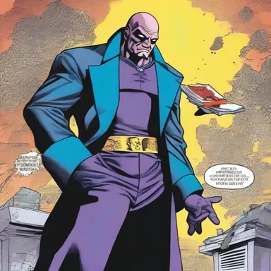 In the comic book series, the villain uses distress as a tactic to seize valuable items from unsuspecting victims.