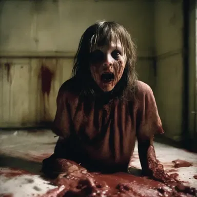 The terrifying horror movie distressed the audience with its gruesome scenes.