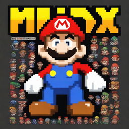 A high-quality digital art poster featuring the character 'MX' from the Mario creepypasta 'Mario Port 85'