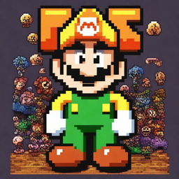 A high-quality digital art poster featuring the character 'MX' from the Mario creepypasta 'Mario Port 85'