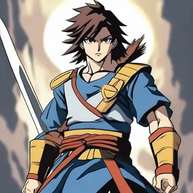 The main character in the anime series is a valiant warrior who embarks on a dangerous quest to defeat evil and bring peace to the world.
