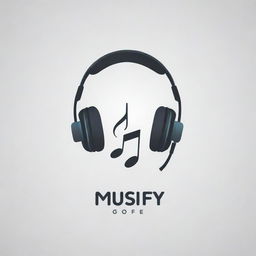 Generate a logo for a company called Musify, incorporating elements of music such as musical notes or headphones in a modern and creative design.