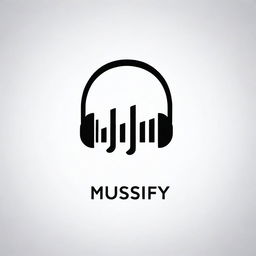 Generate a logo for a company called Musify, incorporating elements of music such as musical notes or headphones in a modern and creative design.