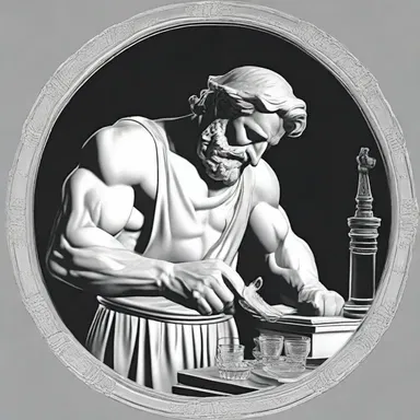 In Greek mythology, Hephaestus is often depicted as a skilled glass cutter, crafting intricate designs on various glass objects.