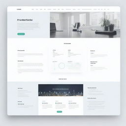 An aesthetically pleasing and fully functional digital interface of a modern website with clean lines, intuitive navigation, and responsive elements