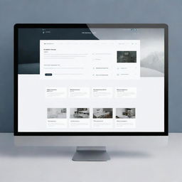 An aesthetically pleasing and fully functional digital interface of a modern website with clean lines, intuitive navigation, and responsive elements