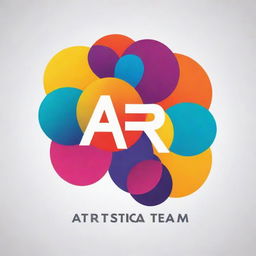 Logo of the company called Artistic Team featuring abstract design and bright, bold colors.