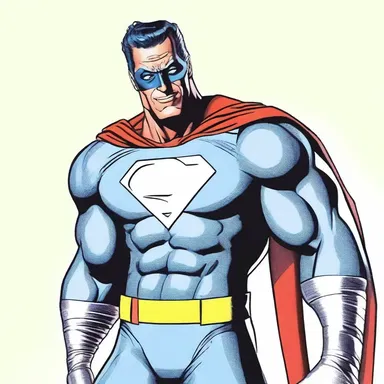 The humorless superhero had a serious demeanor, rarely participating in the lighthearted banter of the other characters.