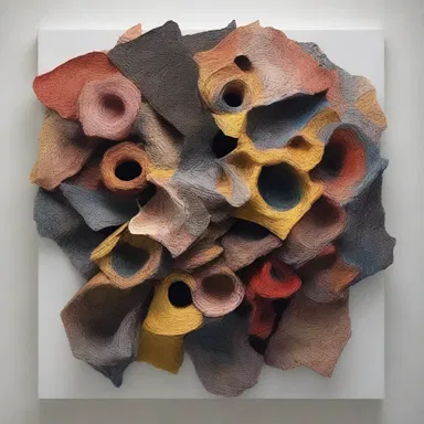The artist's statement reflected their artistic philosophy with a complex sentence: 'By blending different forms and textures, this artwork aims to provoke critical thinking and challenge societal norms.'