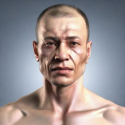 A high-resolution digital art image of a human