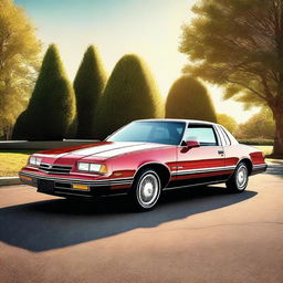 A high-quality digital art image of a 1987 Pontiac Grand Prix