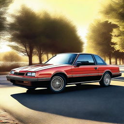 A high-quality digital art image of a 1987 Pontiac Grand Prix