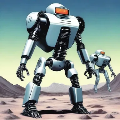 In the futuristic science fiction novel, the advanced robotic beings effortlessly performed walkovers as a form of entertainment.
