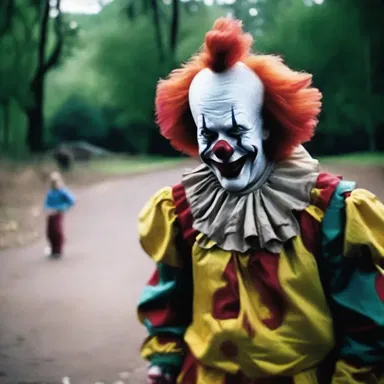 In the horror movie, the sinister clown called out 'kiddo' to scare the children.