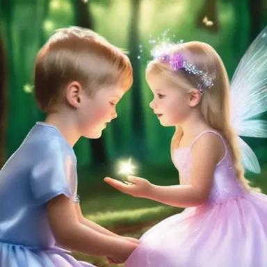 In the magical world, the fairy princess called the little boy 'kiddo' as she granted him a wish.