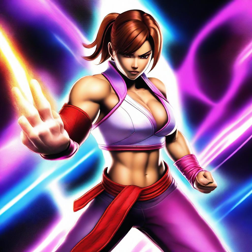 This is a high-quality digital art representation of Nina from Tekken