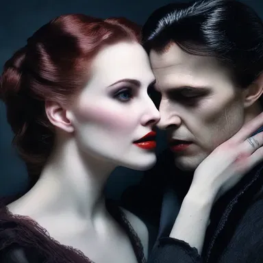 The broody vampire gazed hungrily at the pulsating veins on the young woman's neck.