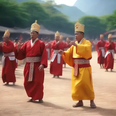 During the religious festival, the devoted worshipers playact scenes from religious texts, bringing ancient stories to life.