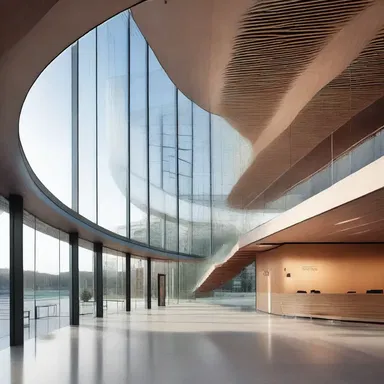 The theme of transmigration is reflected in the design of this modern building, with its interconnected spaces symbolizing the journey of the soul from one physical form to another.