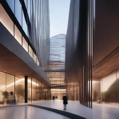 The theme of transmigration is reflected in the design of this modern building, with its interconnected spaces symbolizing the journey of the soul from one physical form to another.