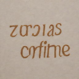 Word 'senza confine' artistically written on a piece of fabric