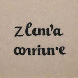 Word 'senza confine' artistically written on a piece of fabric