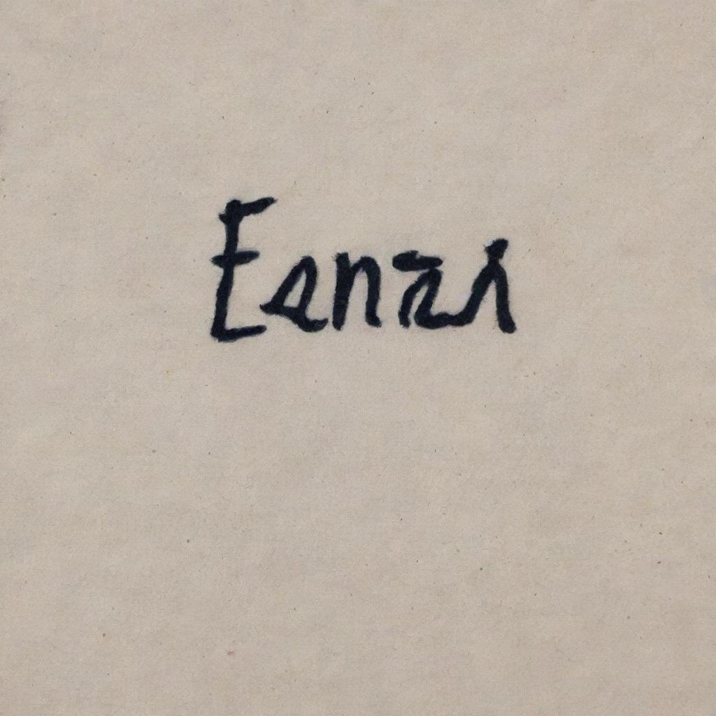 Word 'senza confine' artistically written on a piece of fabric