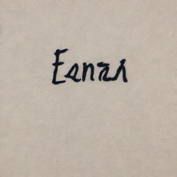 Word 'senza confine' artistically written on a piece of fabric