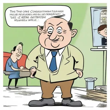 In the comic strip, the main character is a funny baldpate with a great sense of humor.