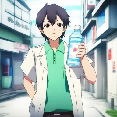 In the anime series, the protagonist always carried a bottle of surgical spirit for emergency disinfection purposes.