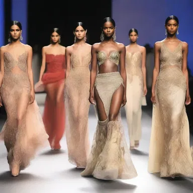 The fashion show showcased the latest trends, displaying the superficies of the industry with stunning outfits and elaborate designs.