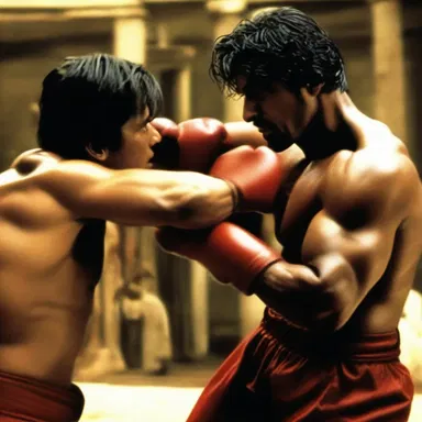 The movie showcased a thrilling trouncing sequence, with the protagonist delivering fierce blows to the villain.