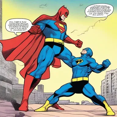 The superhero effortlessly delivered a trouncing to the supervillain, leaving them defeated and humiliated.