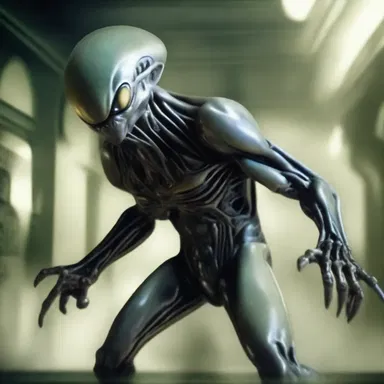 The alien creature's prehension of its human prey showed its superior dexterity and strength.