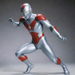 A detailed, full-color image of Ultraman in a dynamic pose.