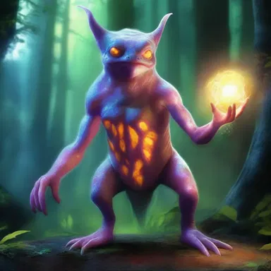 In the magical realm of Dalaria, a rare creature was known to possess a glowing granuloma as a symbol of power.