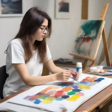 In order to professionalise as an artist, I enrolled in art school and studied various painting techniques.