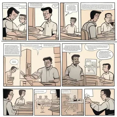 In this comic strip, the artist uses a centralizing composition to draw the reader's attention to the main character.