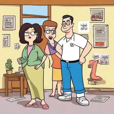 The cartoon series cleverly employs centralizing elements to emphasize the humor and punchline of each episode.