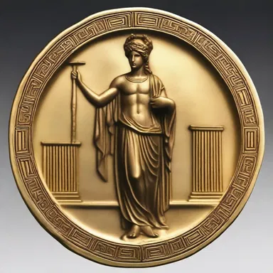 According to Greek mythology, Apollo gifted the Oracle of Delphi with a wafer-like piece of gold, symbolizing wisdom and divination.