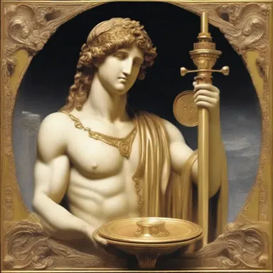 According to Greek mythology, Apollo gifted the Oracle of Delphi with a wafer-like piece of gold, symbolizing wisdom and divination.