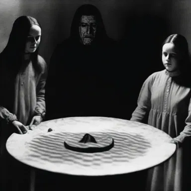 The horror movie featured a séance scene where the spirit took the form of a wafer-like entity, adding a chilling visual element to the scene.
