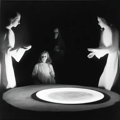 The horror movie featured a séance scene where the spirit took the form of a wafer-like entity, adding a chilling visual element to the scene.