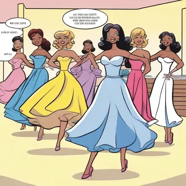 In the comic strip 'Dancing Divas', the characters attend a cotillion dance and showcase their fancy moves.