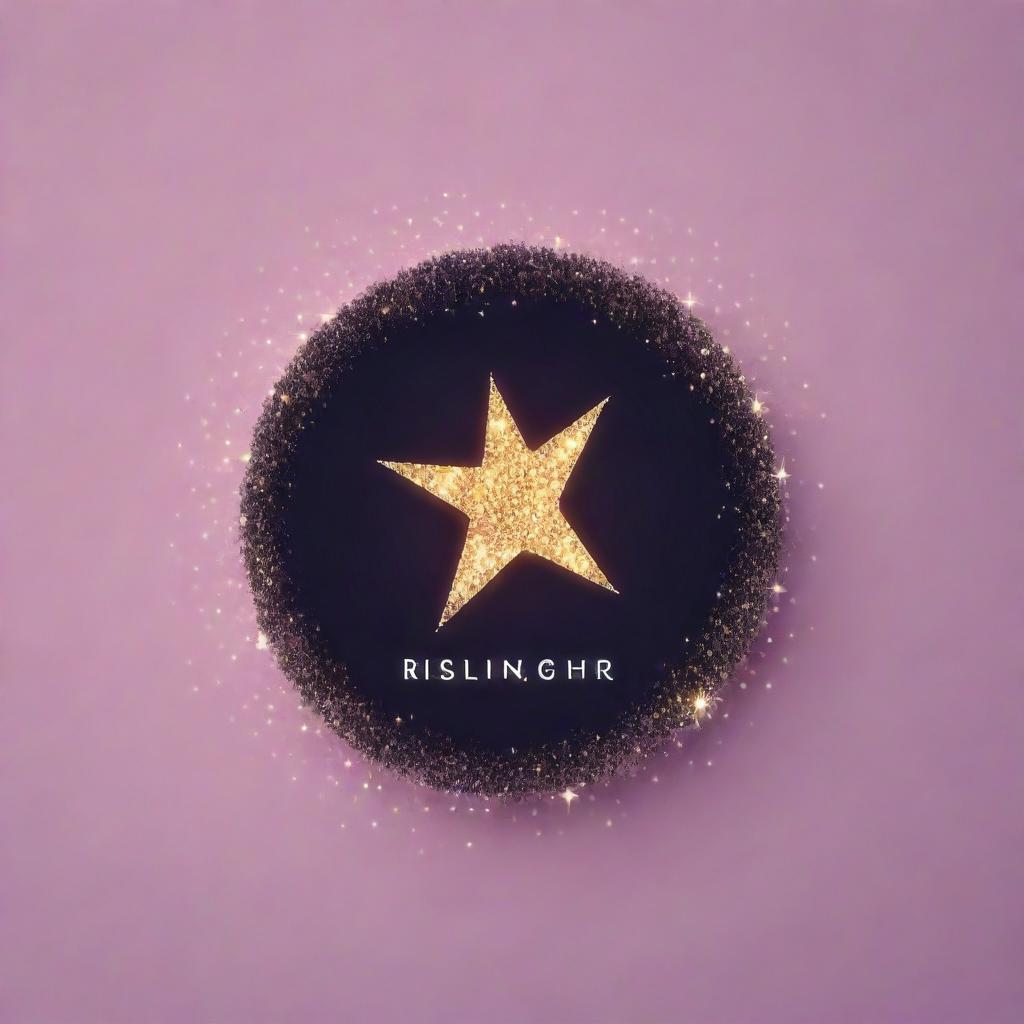 Create a twinkling-themed logo with the words 'BlinkLight'. The theme should include sparkles and glimmers of light giving a sense of brightness and vibrancy.