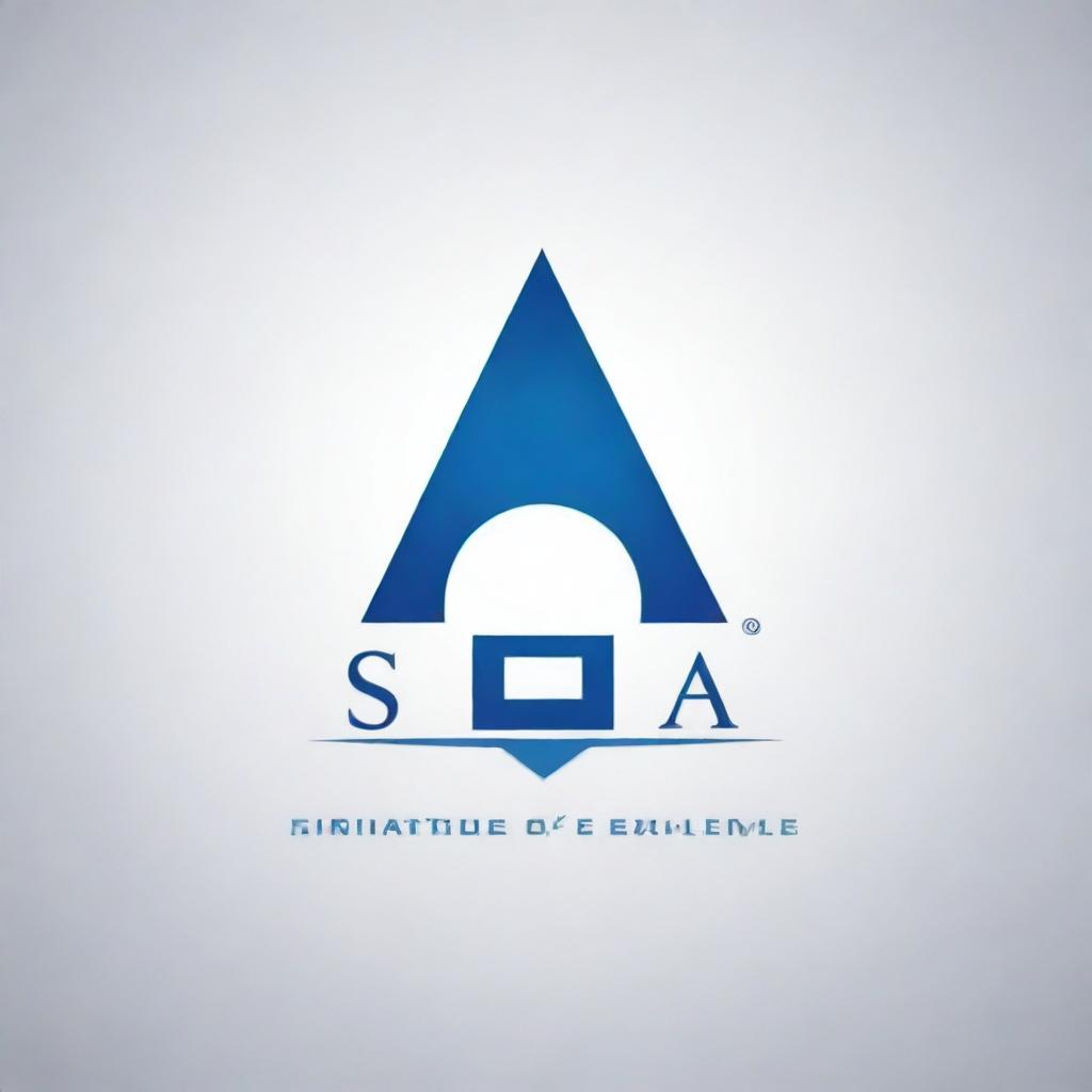 Design a logo for Sigma Institute of Excellence, using sharp, clean lines. Incorporate a symbol of knowledge, such as a book, and use blue and silver as primary colors. The logo should exude a sense of prestige, intelligence, and achievement.