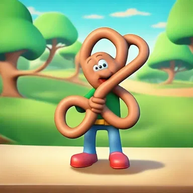 In the animated series, the clever character solved the puzzle using a truelove knot tied around a missing key.