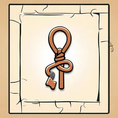 In the animated series, the clever character solved the puzzle using a truelove knot tied around a missing key.