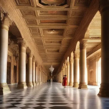The grand entrance of the palace was designed to create a gape of awe in every visitor.